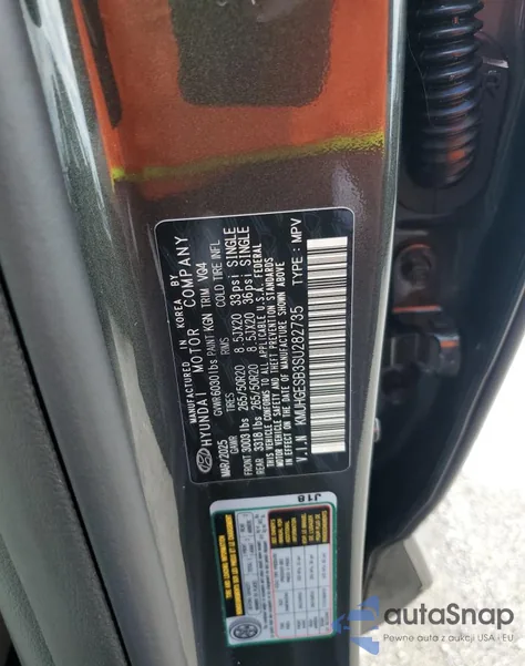 2025 Genesis Gv80 Select из США, поврежденный, VIN KMUHGESB3SU282735